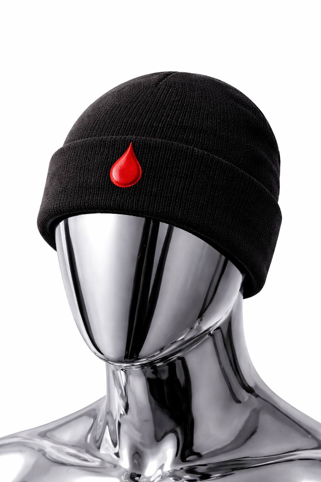 ONE DROP EMBROIDERED BLACK or WHITE Cuffed Beanie