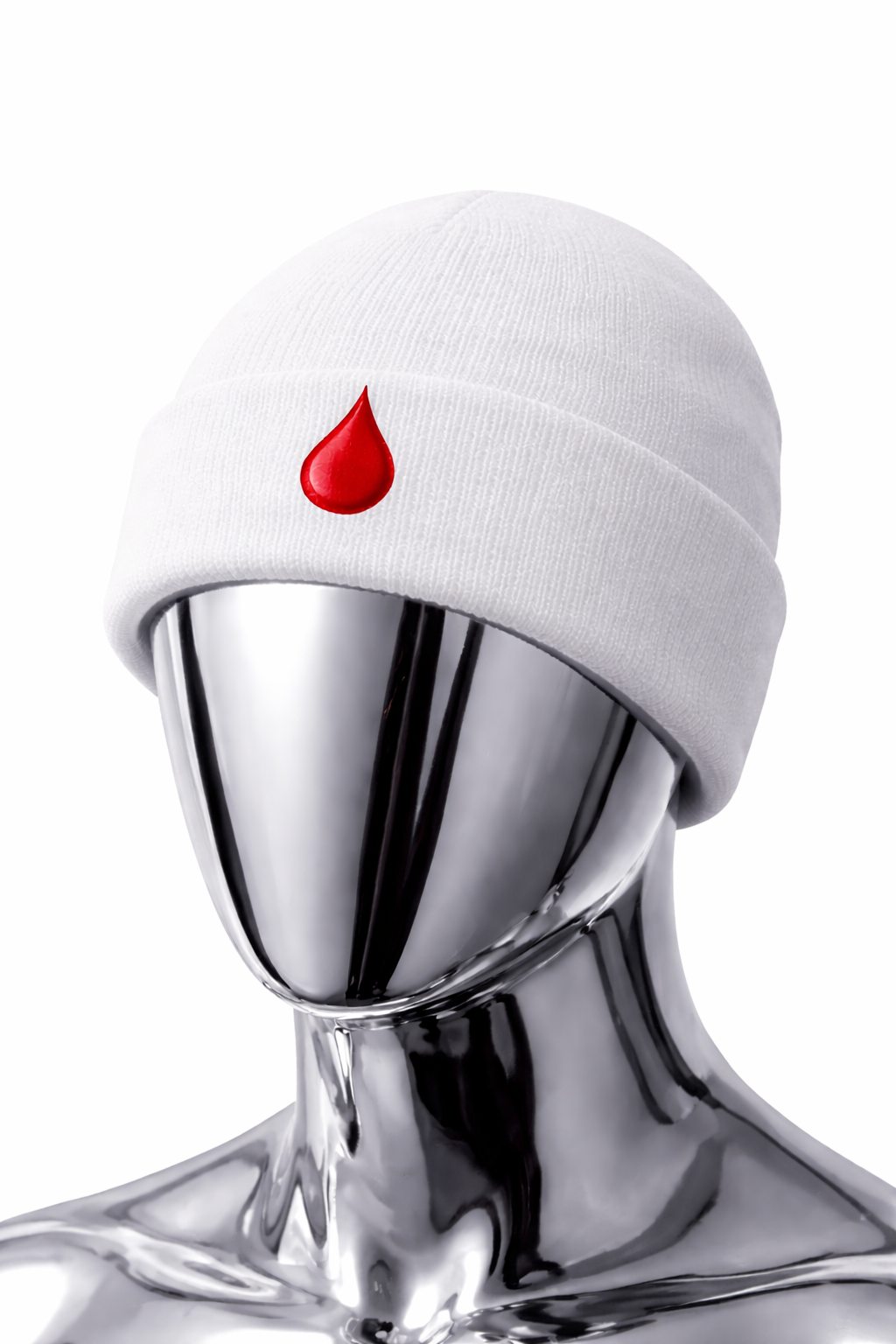 ONE DROP EMBROIDERED BLACK or WHITE Cuffed Beanie